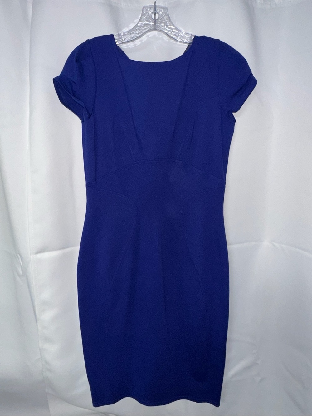 Closet London Cap-Sleeve Midi Sheath Dress in Royal Blue